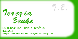terezia benke business card
