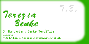 terezia benke business card